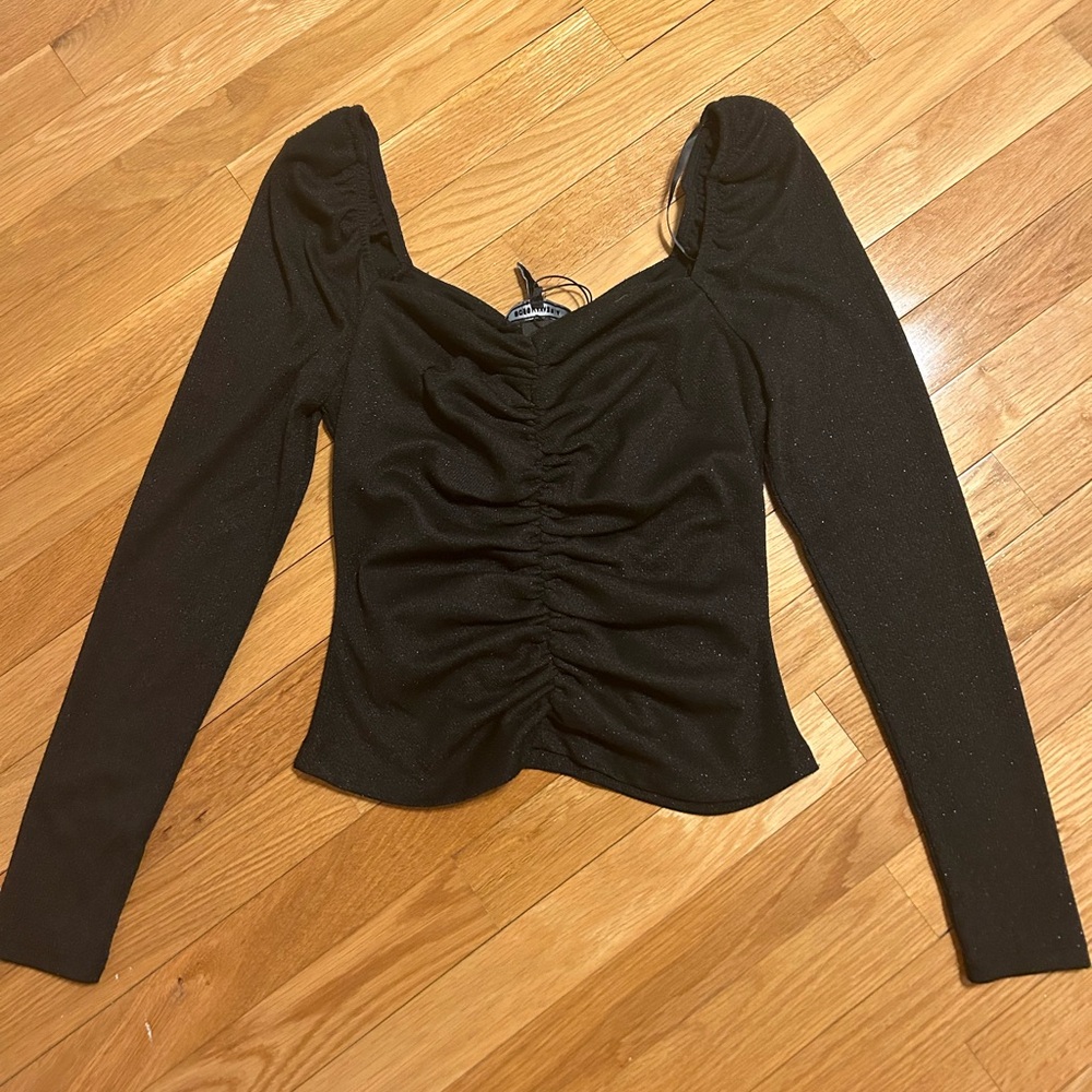 BCBG black sparkle long sleeve